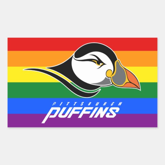 Puffins Pride Rechthoekige Sticker (Voorkant)