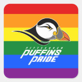 Puffins Pride Vierkante Sticker (Voorkant)