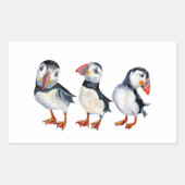 Puffins Rechthoekige Sticker (Voorkant)