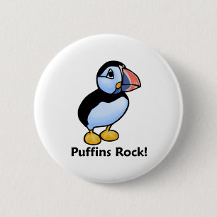 Puffins Rock! Ronde Button 5,7 Cm
