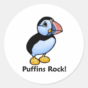 Puffins Rock! Ronde Sticker