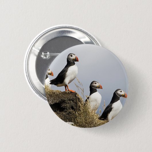 Puffins Ronde Button 5,7 Cm (Voorkant /achterkant)