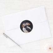 Puffins Ronde Sticker (Envelop)