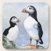 Puffins set van 6 Onderzetters (Voorkant)