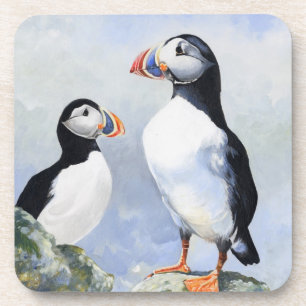 Puffins set van 6 Onderzetters