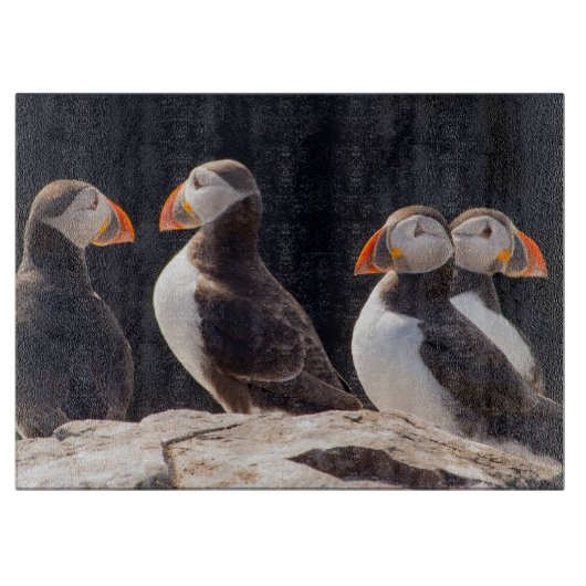 Puffins Snijplank (Voorkant)