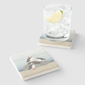 Puffins Stone Onderzetter (Zijkant)