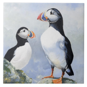 Puffins Tile/Trivet Tegeltje