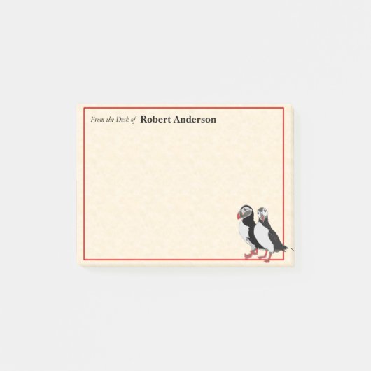 Puffins van 4x3 post it Note Pad (Voorkant)