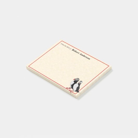 Puffins van 4x3 post it Note Pad (Schuin)