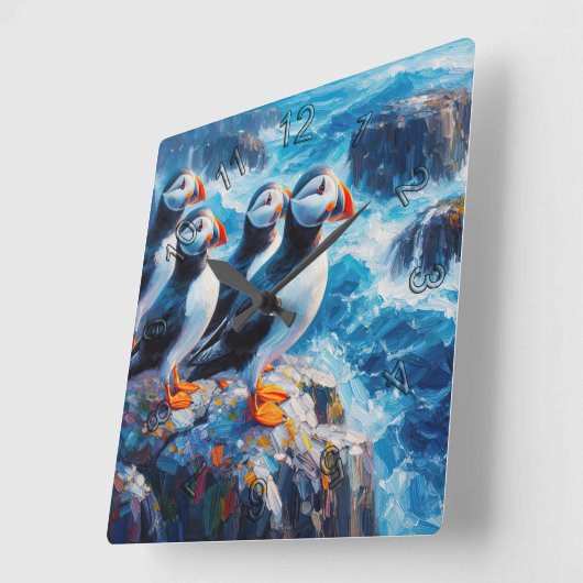 Puffins Vierkante Klok (Hoek)