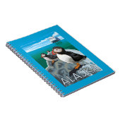 Puffins watching a Cruise Ship Notitieboek (Rechterzijde)