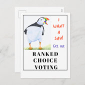 Puffins willen inspraak in de stemming. feestdagenkaart (Voorkant / Achterkant)