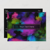 Puffs van Kleur Make-up Artiest Beauty Event Briefkaart (Voorkant / Achterkant)