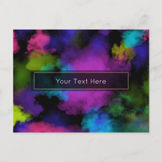 Puffs van Kleur Make-up Artiest Beauty Event Briefkaart (Voorkant)