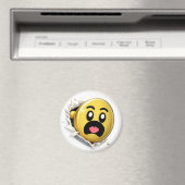 Puffy 3D Emoji Round Magnet (Insitu (Vaatwasser))