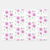 Puffy Bloemen Inpakpapier Vel (Voorkant)