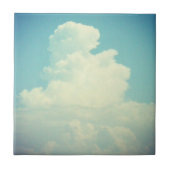 Puffy Cloud Blue Sky Tegeltje (Voorkant)