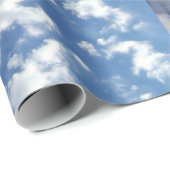 Puffy Clouds on Blue Sky cadeauomslag Cadeaupapier (Rol Hoek)