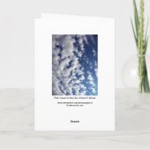 Puffy Clouds on Blue Sky Kaart (Achterkant)