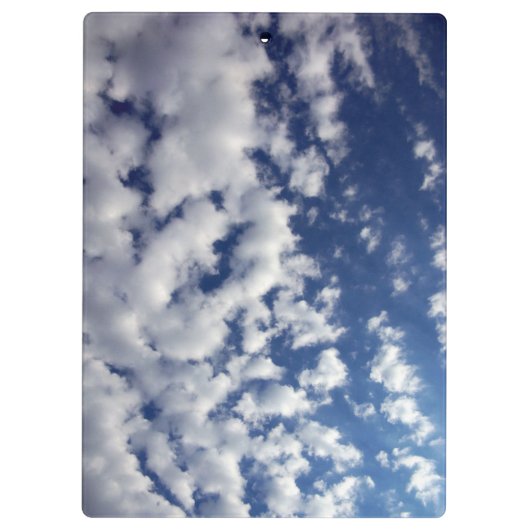 Puffy Clouds on Blue Sky Klembord (Achterkant)