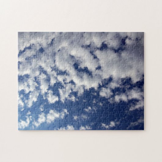 Puffy Clouds on Blue Sky Legpuzzel (Horizontaal)
