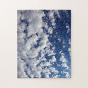 Puffy Clouds on Blue Sky Legpuzzel