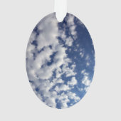 Puffy Clouds on Blue Sky Ornament (achterkant)