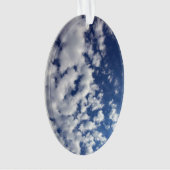 Puffy Clouds on Blue Sky Ornament (voorkant)