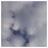 Puffy Clouds on Blue Sky Photo Fabric Stof (Close Up)