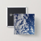 Puffy Clouds on Blue Sky Vierkante Button 5,1 Cm (Voorkant /achterkant)