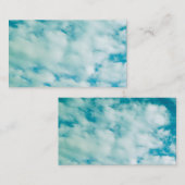 Puffy Clouds visitekaartsjabloon natuur foto Visitekaartje (Voorkant / Achterkant)