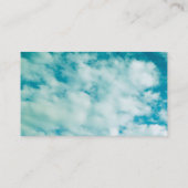 Puffy Clouds visitekaartsjabloon natuur foto Visitekaartje (Achterkant)