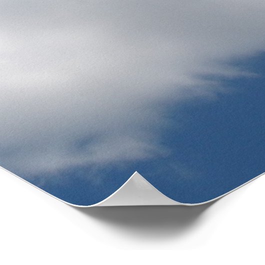 Puffy Cumulus Clouds in Blue Sky Poster (Hoek)