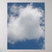 Puffy Cumulus Clouds in Blue Sky Poster (Voorkant)