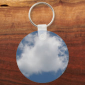 Puffy Cumulus Clouds in Blue Sky Sleutelhanger (Voorkant)