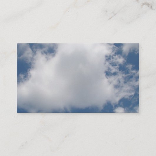 Puffy Cumulus Clouds in Blue Sky Visitekaartje (Voorkant)