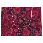 Puffy hartigt romantische liefde roze rode Valenti Groot Cadeauzakje (Voorkant)