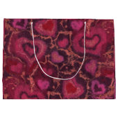 Puffy hartigt romantische liefde roze rode Valenti Groot Cadeauzakje (Achterkant)