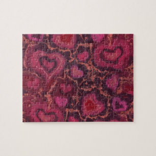 Puffy hartigt romantische liefde roze rode Valenti Legpuzzel