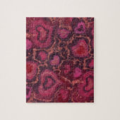 Puffy hartigt romantische liefde roze rode Valenti Legpuzzel (Verticaal)