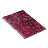 Puffy hartigt romantische liefde roze rode Valenti Notitieboek (Rechterzijde)