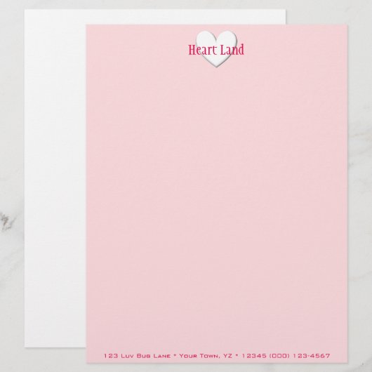 Puffy Heart Briefhoofd (Voorkant / Achterkant)