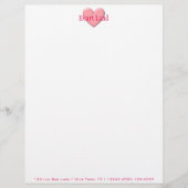 Puffy Heart Briefhoofd Sjabloon (Voorkant)