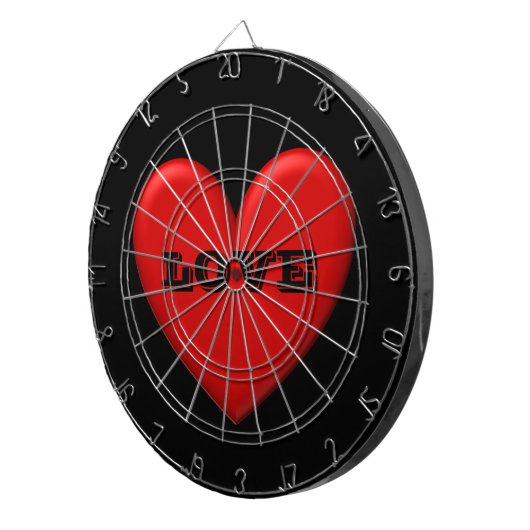 Puffy Heart Dartbord (Voorkant Rechts)