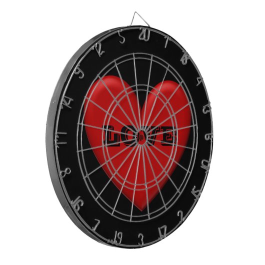 Puffy Heart Dartbord (Voorkant Links)