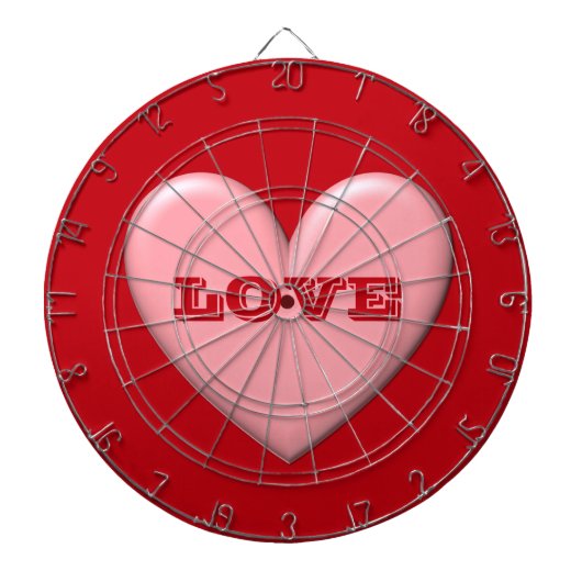Puffy Heart Dartbord (Voorkant)