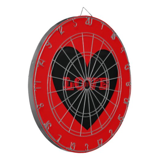 Puffy Heart Dartbord (Voorkant Links)