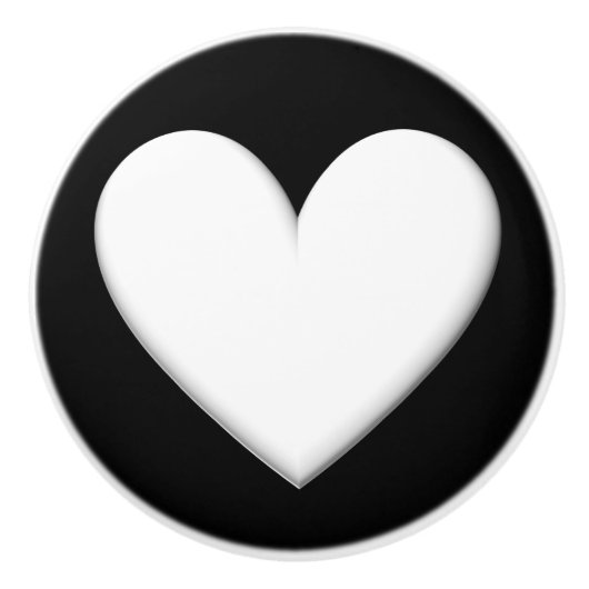  Puffy Heart Keramische Knop (Voorkant)