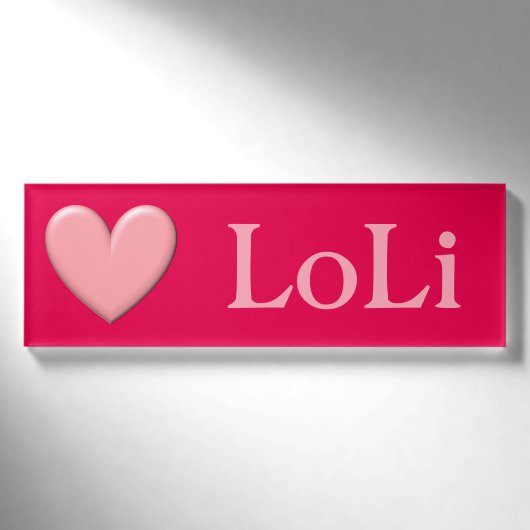 Puffy Heart Naambadge (Voorkant)
